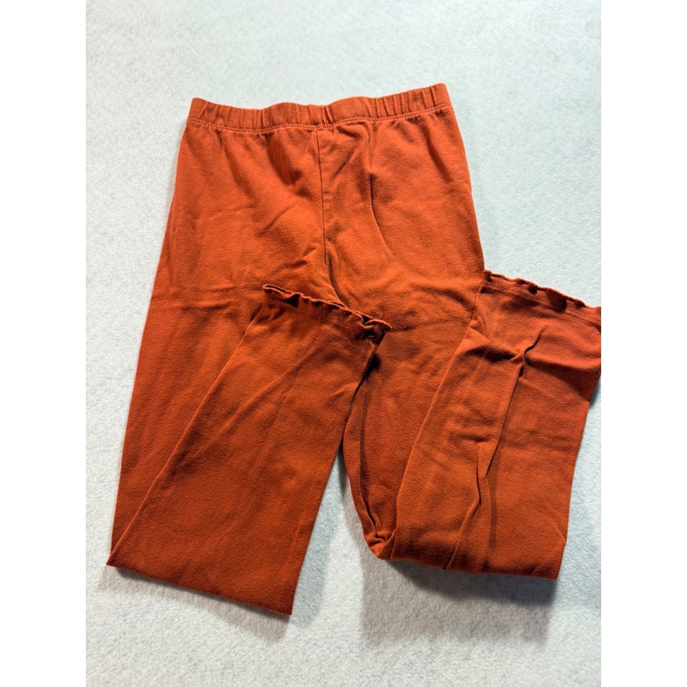 Bonnie Jean Girls Burnt Orange Lettuce Edge Ruffle Hem Leggings Size 6X W3-11701